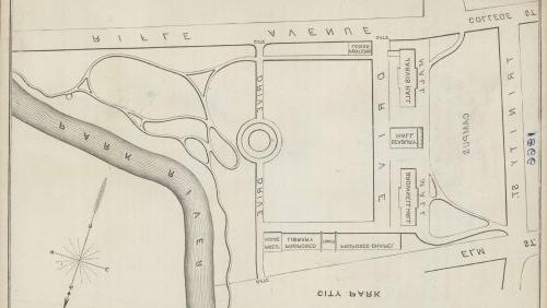 全球十大网赌正规平台市中心旧校区地图，1866年起